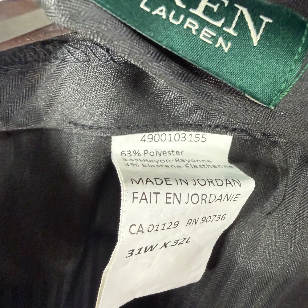 Lauren Ralph Lauren Slim Dress Pants Men's Size 31x32 Brown Heathered